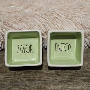 Rae Dunn Savor and Enjoy dishes